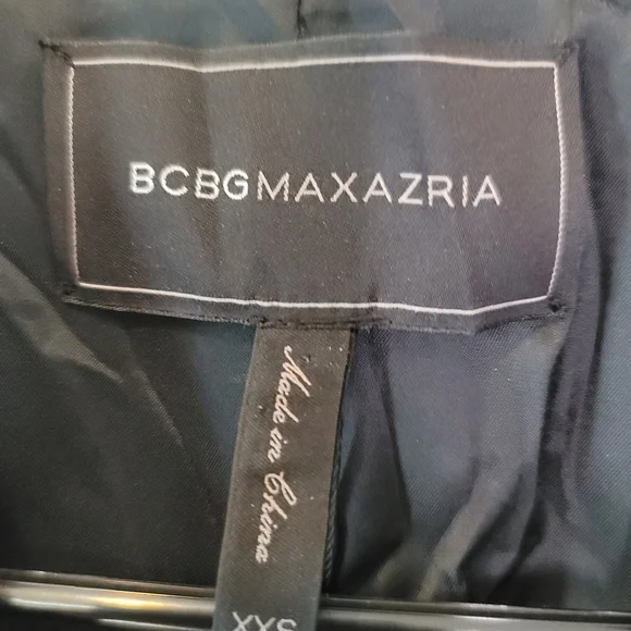 BCBGMaxAzria Black Satin Tassel-Tie Blazer Jacket, Size XXS - Picture 3 of 12